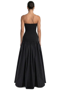 Léontine Strapless Ballgown With Sweetheart Neckline And Cutout Detail - Black