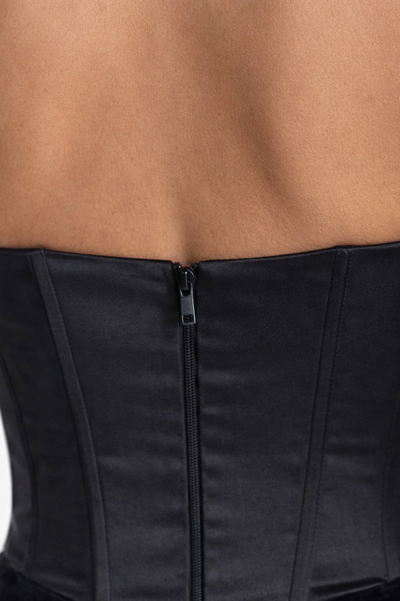 Isadora Strapless Corset Maxi Dress With Ruched Waist - Black