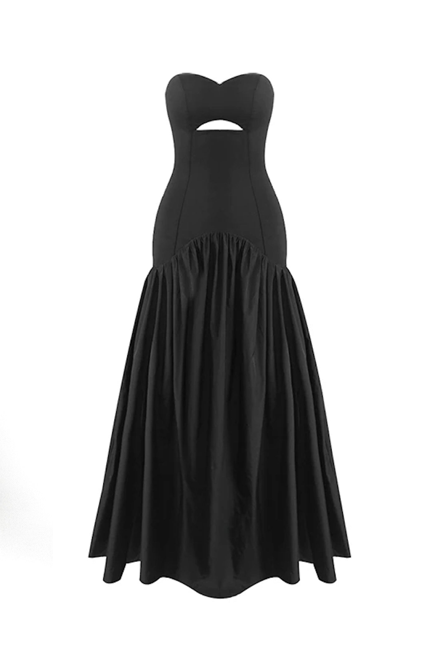 Léontine Strapless Ballgown With Sweetheart Neckline And Cutout Detail - Black